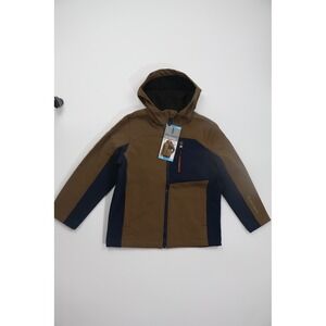Free Country Softshell Jacket Boys Size S 6/7 Brown Fleece Lined Outdoor
